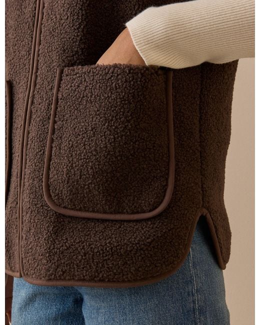 Nobody's Child Brown Chocolate Borg Gilet