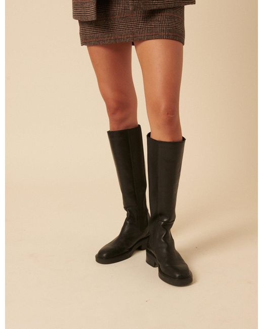 Nobody's Child Natural Leather Knee High Boots