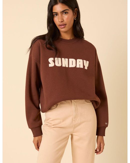 Nobody's Child Brown Sunday Graphic Sweatshirt