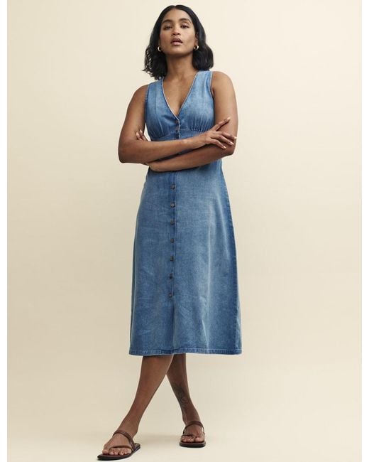 Nobody's Child Light Wash Denim Sandra Midi Dress in Blue | Lyst UK Nobody's Child Light Wash Denim Sandra Midi Dress in Blue | Lyst UK