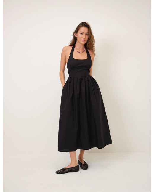 Nobody's Child Black Halterneck Hallie Midi Dress