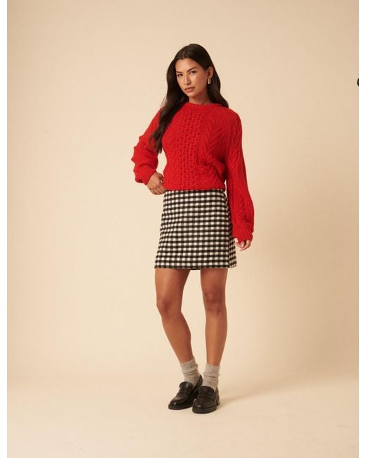 Nobody's Child Black Gingham Mini Skirt