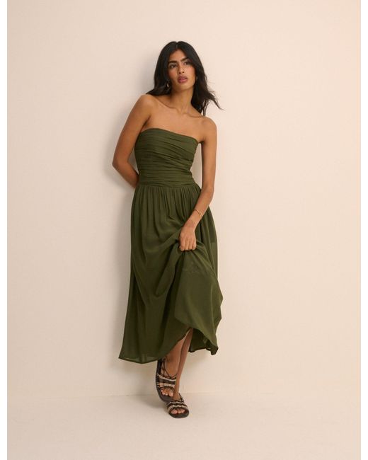 Nobody's Child Green Bandeau Alice Midi Dress