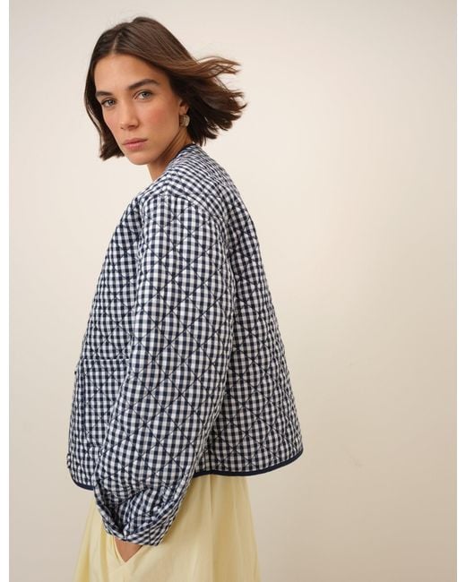Nobody's Child Blue Reversible Gingham Jacket