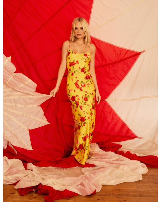 Nobody's Child Poppy Delevingne Floral Zara Maxi Dress in Red | Lyst UK
