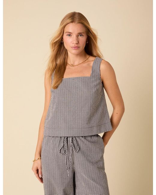 Nobody's Child Gray Gingham Swing Top
