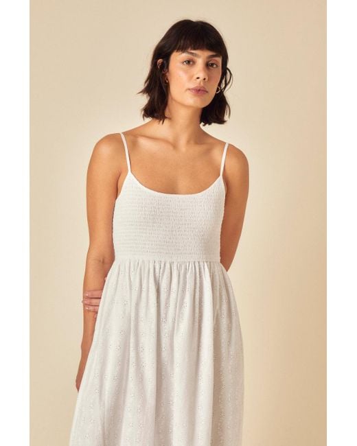 Nobody's Child Natural Broderie Anglaise Briar Midi Dress