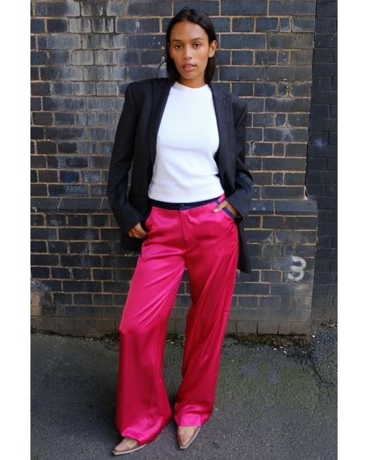 No Emotions UK Black Silk Trousers