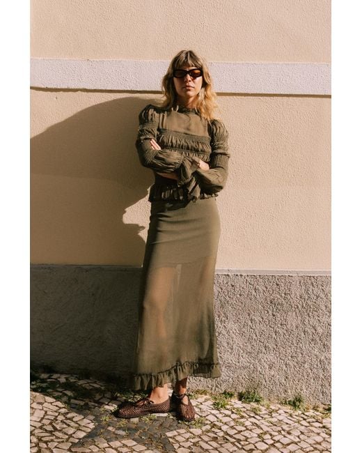 No Emotions UK Green The Mia Skirt