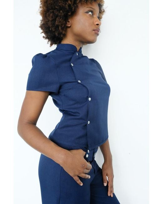 No Emotions UK Blue The Claudia Top