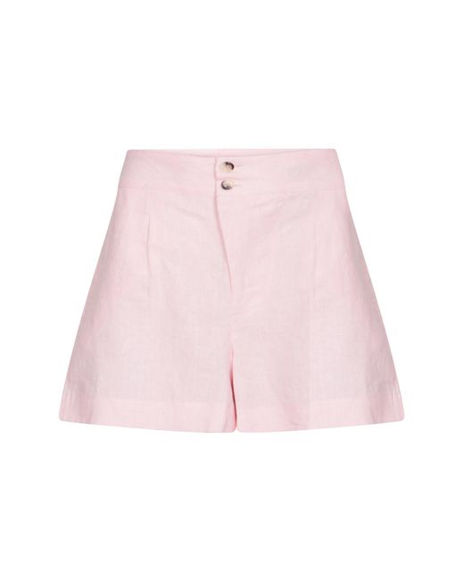 No Emotions UK Purple Linen Shorts