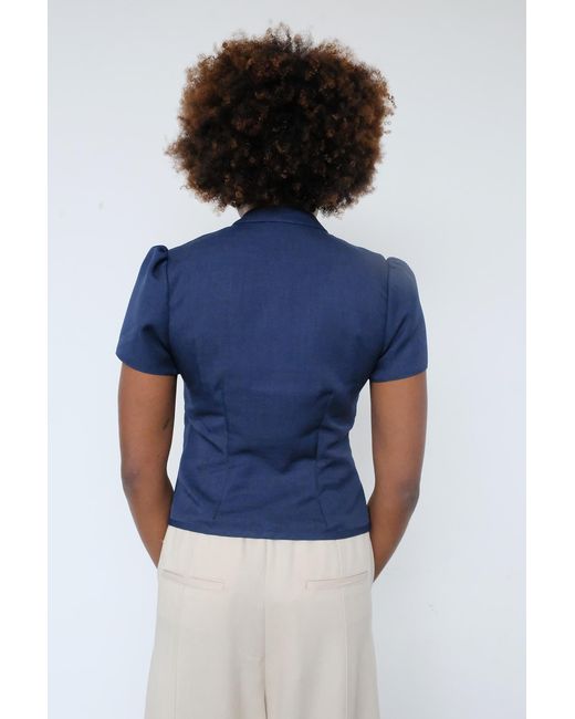 No Emotions UK Blue The Claudia Top