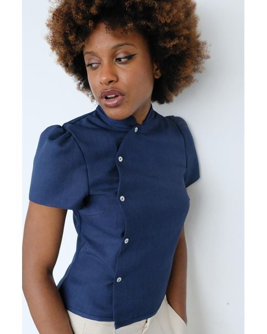 No Emotions UK Blue The Claudia Top