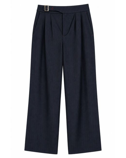 Women's Blue Pinstripe Trousers
