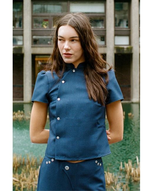 No Emotions UK Blue The Claudia Top