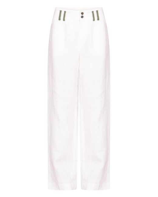 No Emotions UK Green Linen Trousers