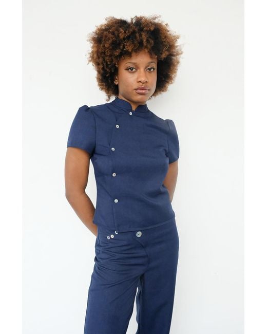 No Emotions UK Blue The Claudia Top