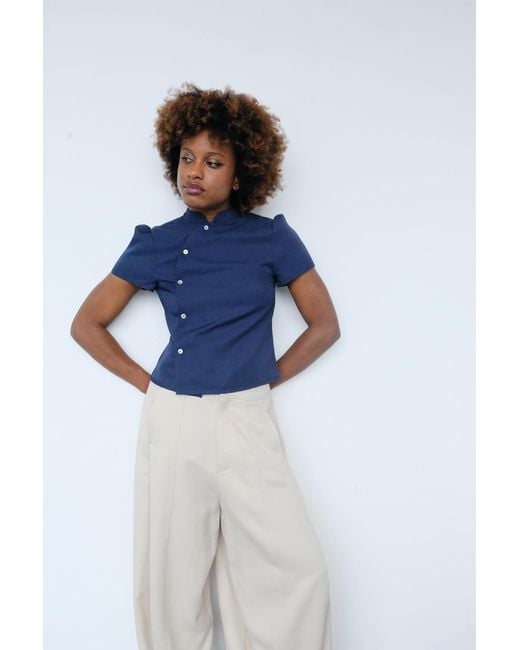 No Emotions UK Blue The Claudia Top