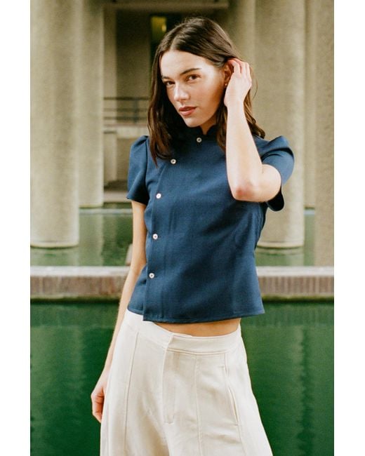 No Emotions UK Blue The Claudia Top