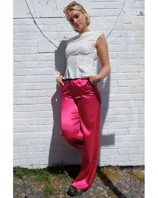 No Emotions UK Black Silk Trousers