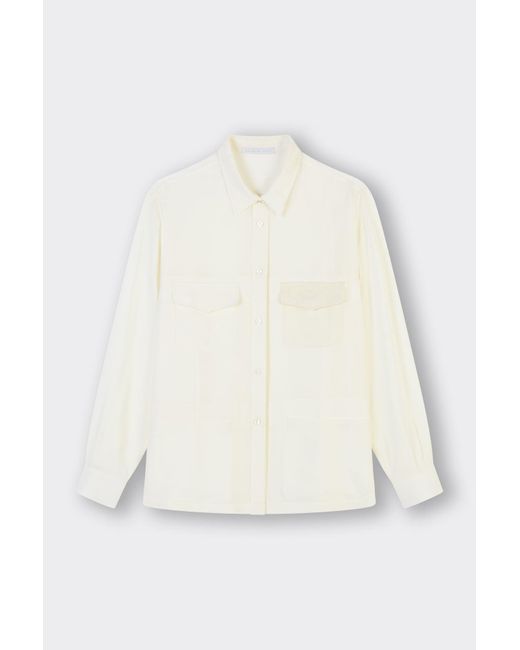 Noon By Noor Connie Shirt Jacket in White | Lyst