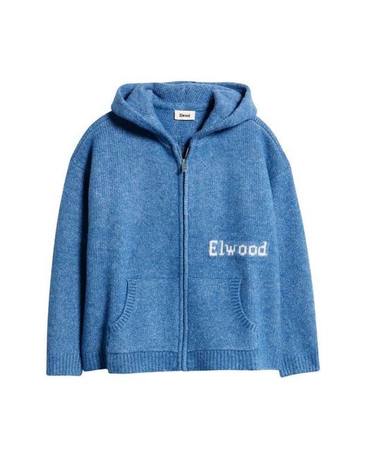 Elwood Blue Hooded Zip Cardigan for men