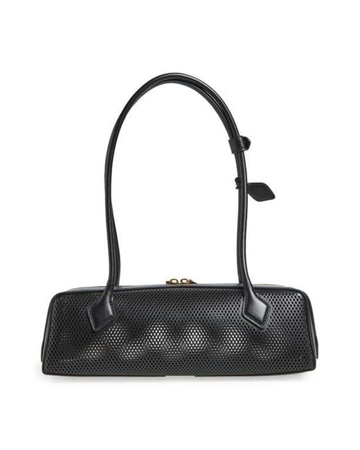 Alaïa Black Medium Le Teckel East/West Perforated Leather Shoulder Bag