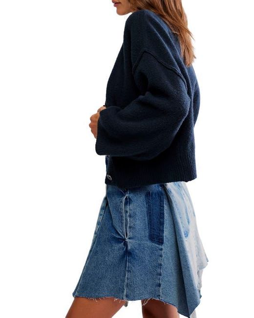 Free People Blue Cool Of The Night Cardigan