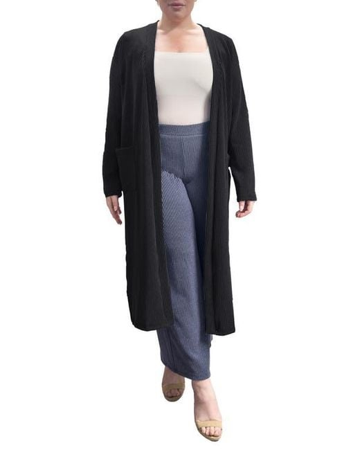 Standards & Practices Black Side Slit Duster