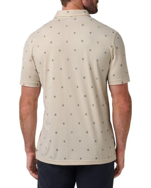 Travis Mathew Natural Floral Button Down Polo for men