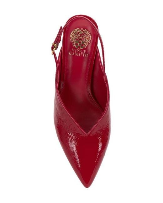 Vince Camuto Red Kylien Slingback Pointed Toe Pump