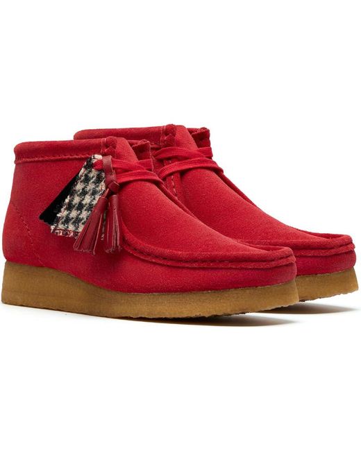 Clarks Red Clarks Originals Wallabee Chukka Boot