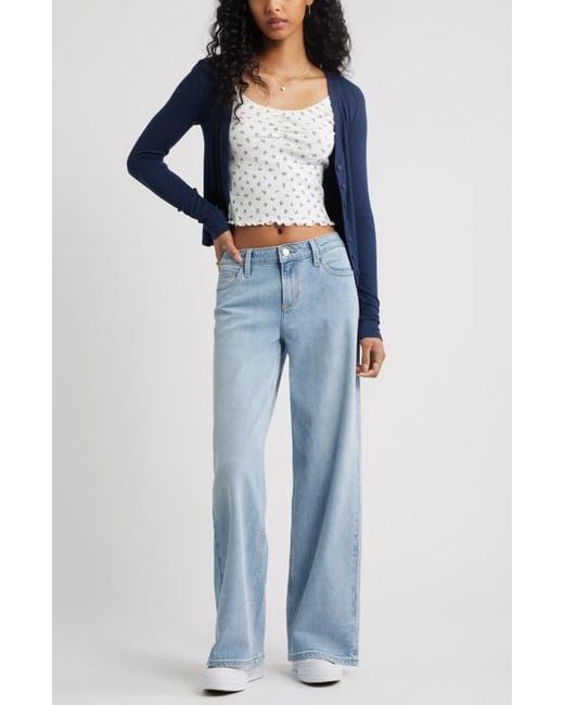 BP. White Pointelle Cap Sleeve Top
