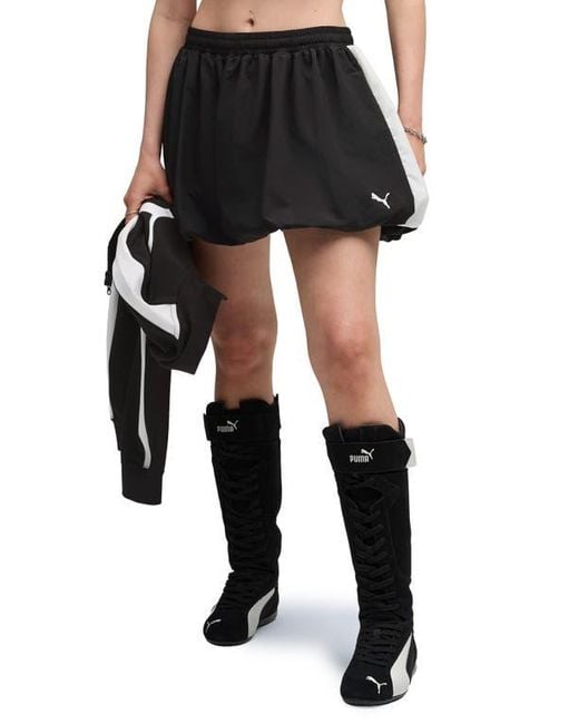 PUMA Black T7 Bubble Hem Skirt