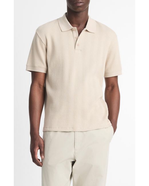 Vince Natural Textured Stretch Cotton Polo for men