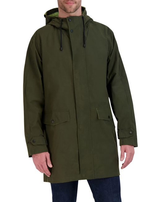 Vince Camuto Green Water Resistant Hooded Jacket for men