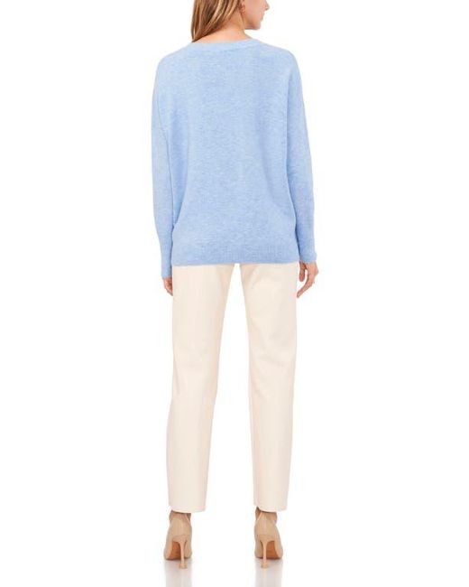 Vince Camuto Blue Drop Shoulder V-Neck Sweater