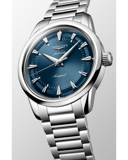 Longines Metallic Conquest Heritage Automatic Bracelet Watch, 38Mm for men