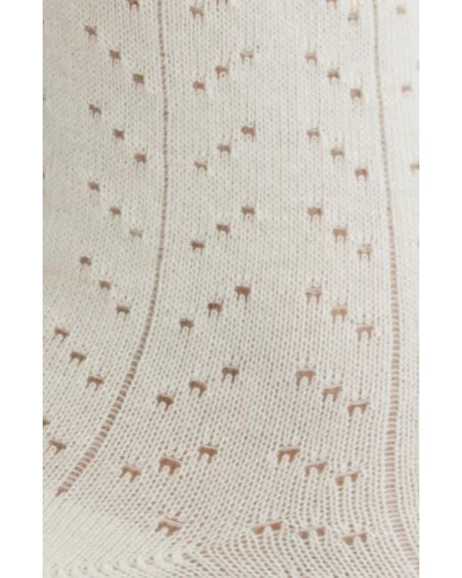Stems White Pointelle Ankle Socks