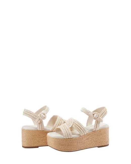 Marc Fisher White Payley Ankle Strap Platform Sandal