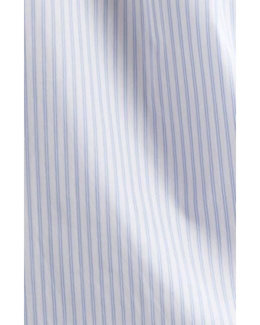 Dolce & Gabbana Blue Martini Fit Stripe Cotton Poplin Button-Up Shirt for men