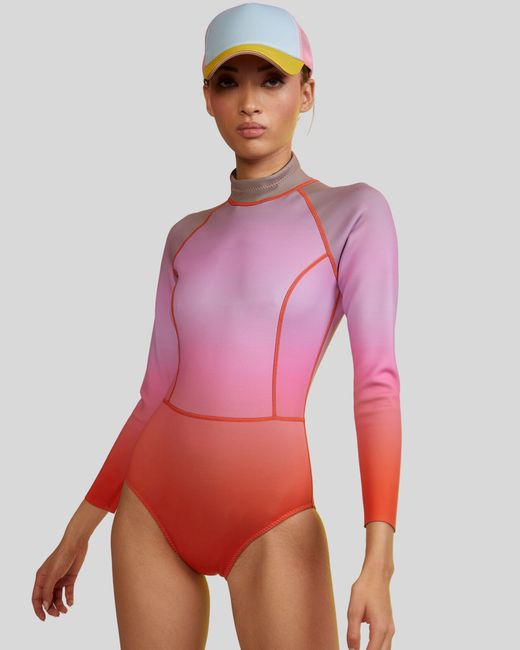 Cynthia Rowley Pink Sunset Surf Wetsuit