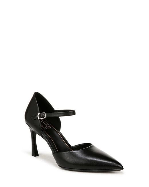 Naturalizer Black Amber Ankle Strap Pointed Toe Pump