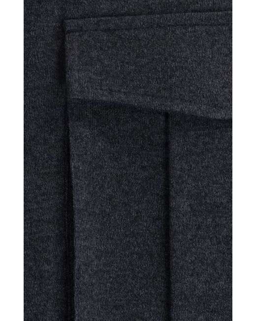 Bugatchi Gray Brushed Knit Flat Front Cargo Pants for men