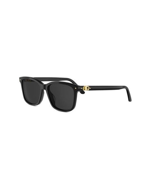 Dior Black Petit Cd S2I 54Mm Rectangular Sunglasses