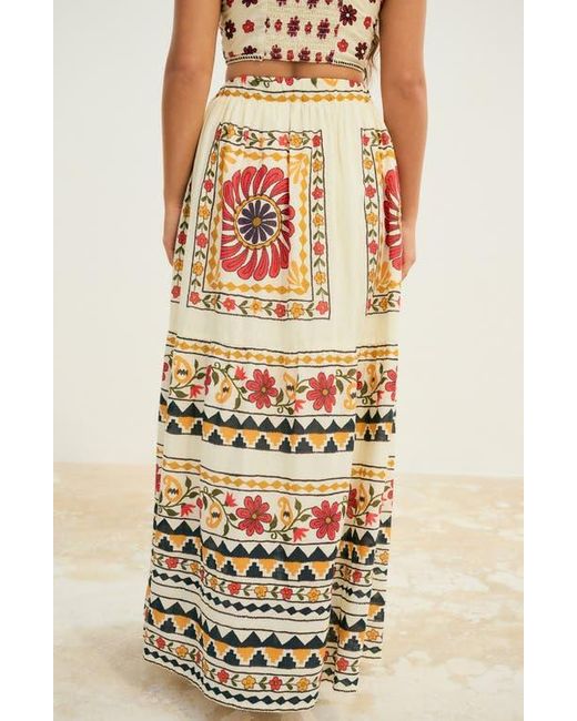 Next Multicolor Floral Cotton Maxi Skirt