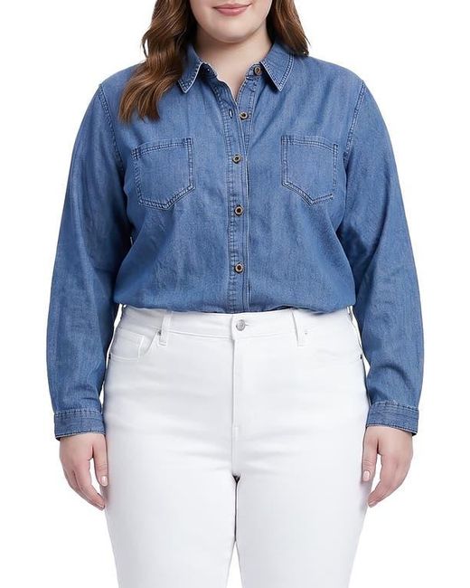Standards & Practices Blue Denim Button-Up Shirt