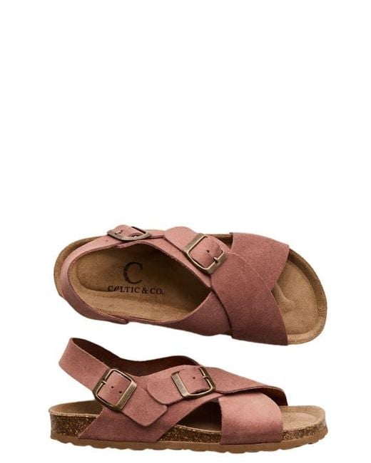 Celtic & Co. Brown Crossover Buckle Sandal