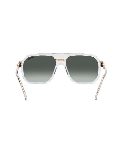 Carrera Gray 60Mm Rectangular Flat Top Sunglasses for men