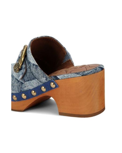 Kurt Geiger White Mayfair Denim Clog